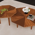 The ancient tea table combination of the ancient style tea table combination of the ancient style tea table combination of the ancient style tea table combination of the side and the corner of the short style 3d model