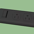 Two Black Power Strips With Switches And Three Outlets Each For Home Use