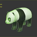 3D Animated Panda Game Character With Black And White Cartoon Design And Friendly Look