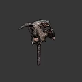 Ancient Dinosaur Skull Fossil With Large Horns And Sharp Teeth Structure