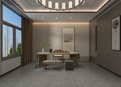 New Chinese-style private room 3d model