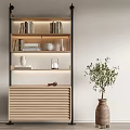Modern Bookshelf 3d model