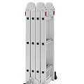 White Foldable Step Ladder With Red Accents And Multiple Steps For Home Use 3d model
