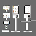Cash register cash register self-service cash register weighing machine cash register screen 3d model