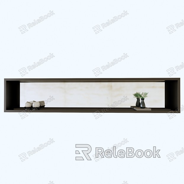 Modern Decoration Living Room Background Mirror Decorative Rack model