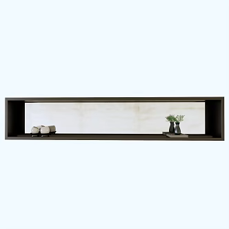Modern Decoration Living Room Background Mirror Decorative Rack 3d model
