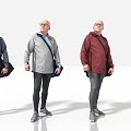 Fitness backpack sports for the elderly 3d model