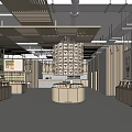 Modern Supermarket Department Store Interior With Spacious Layout And Product Displays