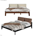 Double bed 3d model
