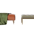 Light Luxury Sofa Stool Sofa Stool Combination 3d model