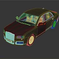 Luxury Black Car With Classic Design And Shiny Reflective Exterior Finish