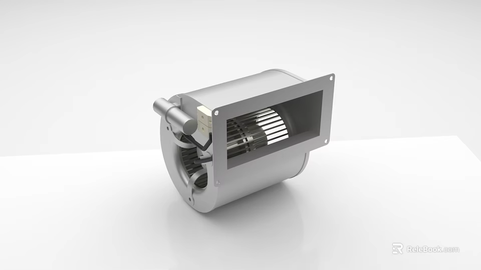 Industrial Stainless Steel Blower With Square Housing And Impeller For Ventilation 3d model 