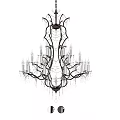 Ornate Crystal Chandelier with Metal Frame Candle Style Bulbs and Hanging Crystal Pendants