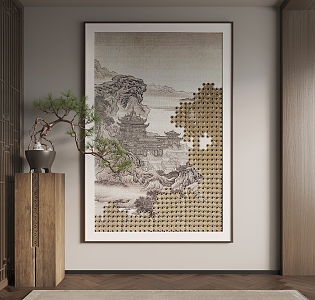 New Chinese Hanging Paintings Chinese Hanging Paintings 3d model