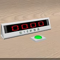 Interactive Zone Digital Timer Device For 10 Second Challenge With Green Button 3d model