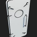 Heavy Duty Metal Security Door With Round Observation Window And Handle