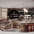 Modern store aromatherapy mall booth 3d model