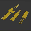 Black Plastic Track Parts With Different Shapes For Model Railway Equipment