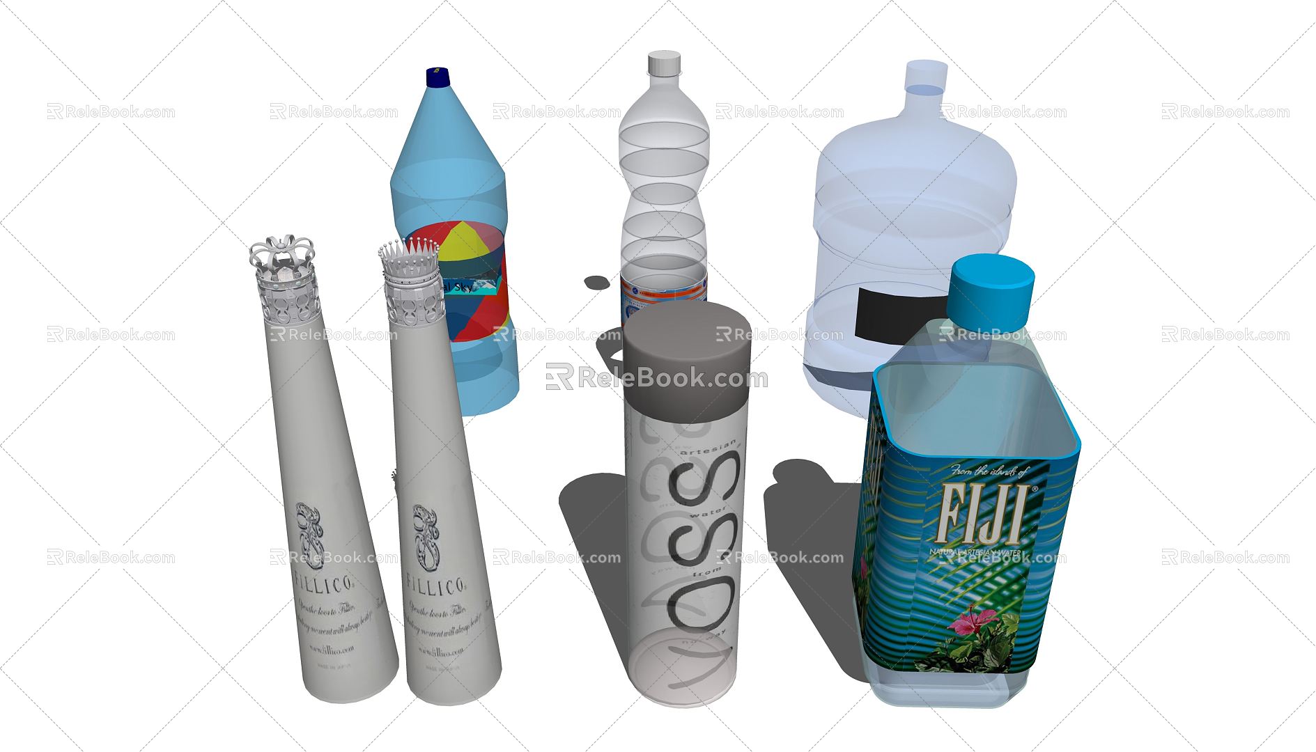 Modern mineral water 3d model