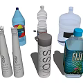 Various Beverage Bottles Including Large Capacity Water Plastic PET And Glass Spiral Shaped Designs