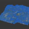 Garden Landscape Design Map Displaying Terrain Green Vegetation And White Water Areas