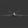 Sleek Silver Passenger Plane With Transparent Cockpit And Orange Stripe Tail Design