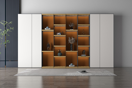 Modern bookcase 3d model