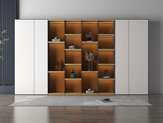 Modern bookcase 3d model