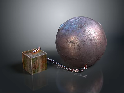Rusty Ball Iron Ball Metal Ball Life Supplies 3d model
