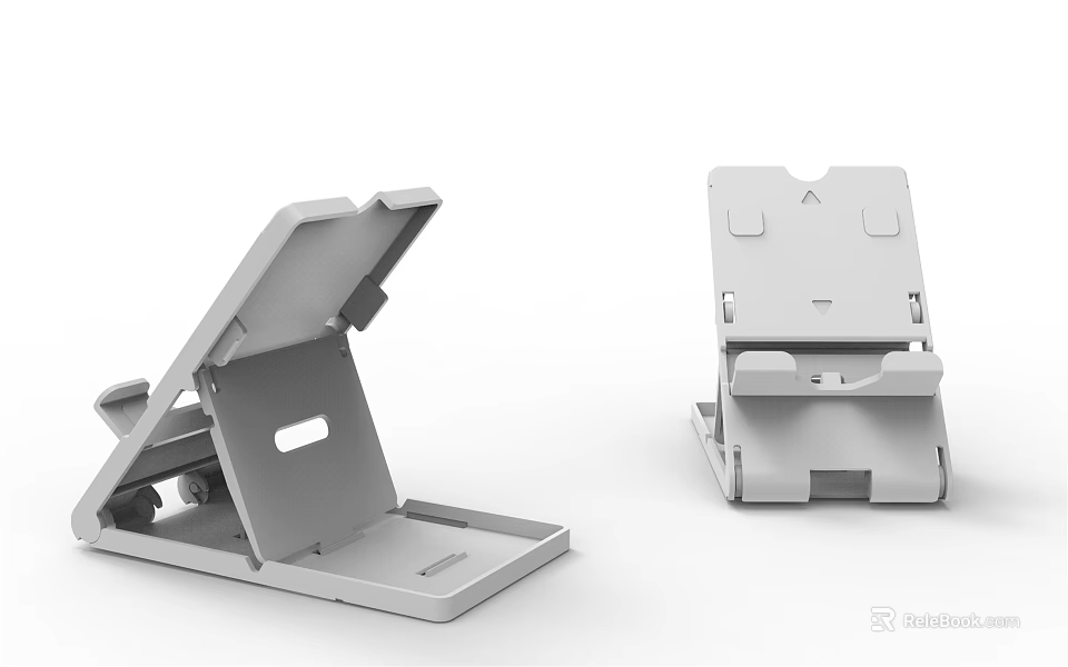 Iron Art Foldable Desktop Phone Stand With Modern Design And Functional Holder Structure 3d model 
