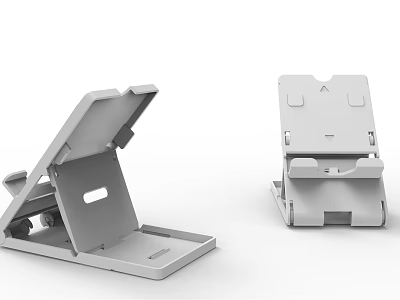Iron Art Foldable Desktop Phone Stand With Modern Design And Functional Holder Structure 3d model