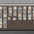 Light Wood Modern Storage Cabinet Shelves With Glass Solid Doors Organizing Books Folders Potted Plants