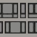 Window Broken Bridge Aluminum Alloy Window Casement Window Retro Window Floor-to-Ceiling Window Sliding Window 3d model