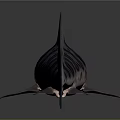 Detailed Silver Shark Model With Spots On Dark Background Showing Reflection