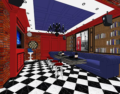 American KTV Theme 3d model