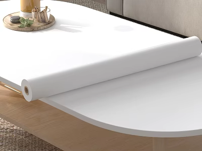 Desktop stickers roll paper tube tables and chairs tables and chairs teapot tea table sofa cinnamon carpet table details 3d model