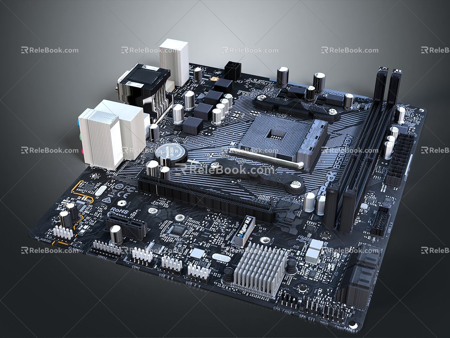 integrated circuit board circuit board integrated circuit integrated circuit block electronic board electronic component electronic part chip 3d model