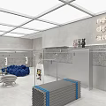 Modern Clothing Store Interior With Display Racks Never Dream Alone Wall Art And Cozy Seating