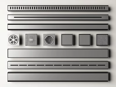 modern floor drain stainless steel floor drain strip floor drain 3d model