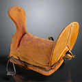 Vintage Brown Leather Saddle Sports Equipment With Classic Straps For Equestrian Riding