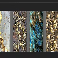 Vertical Textured Wall Art Panels With Various Colors And Glossy Finish