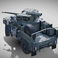 Military Armored Car With Heavy Armor Weapon Systems And Reinforced Tires