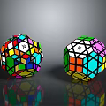 Colorful Magic Cube Spheres As Daily Life Supplies With Chinese Characters