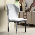Modern Leather Office Chair With Padded High Back And Black Metal Armrests