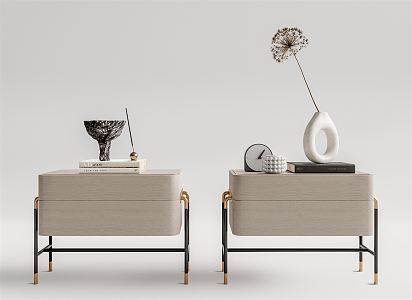 Modern bedside table 3d model