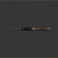Metallic Mechanical Tool With Sharp Tip Knurled Grip And Colorful Components