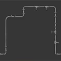 Industrial Piping Equipment With Complex Structure Metal Pipes Valves And Connection Components