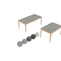 Nordic Simple Dining Table 3d model