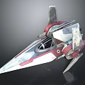 Cosmic Advanced Spacecraft Design Featuring Sharp Nose Cockpit And Futuristic Interstellar Wings