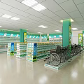 Spacious Medical Specialty Store With Wheelchairs Shelves And Product Displays
